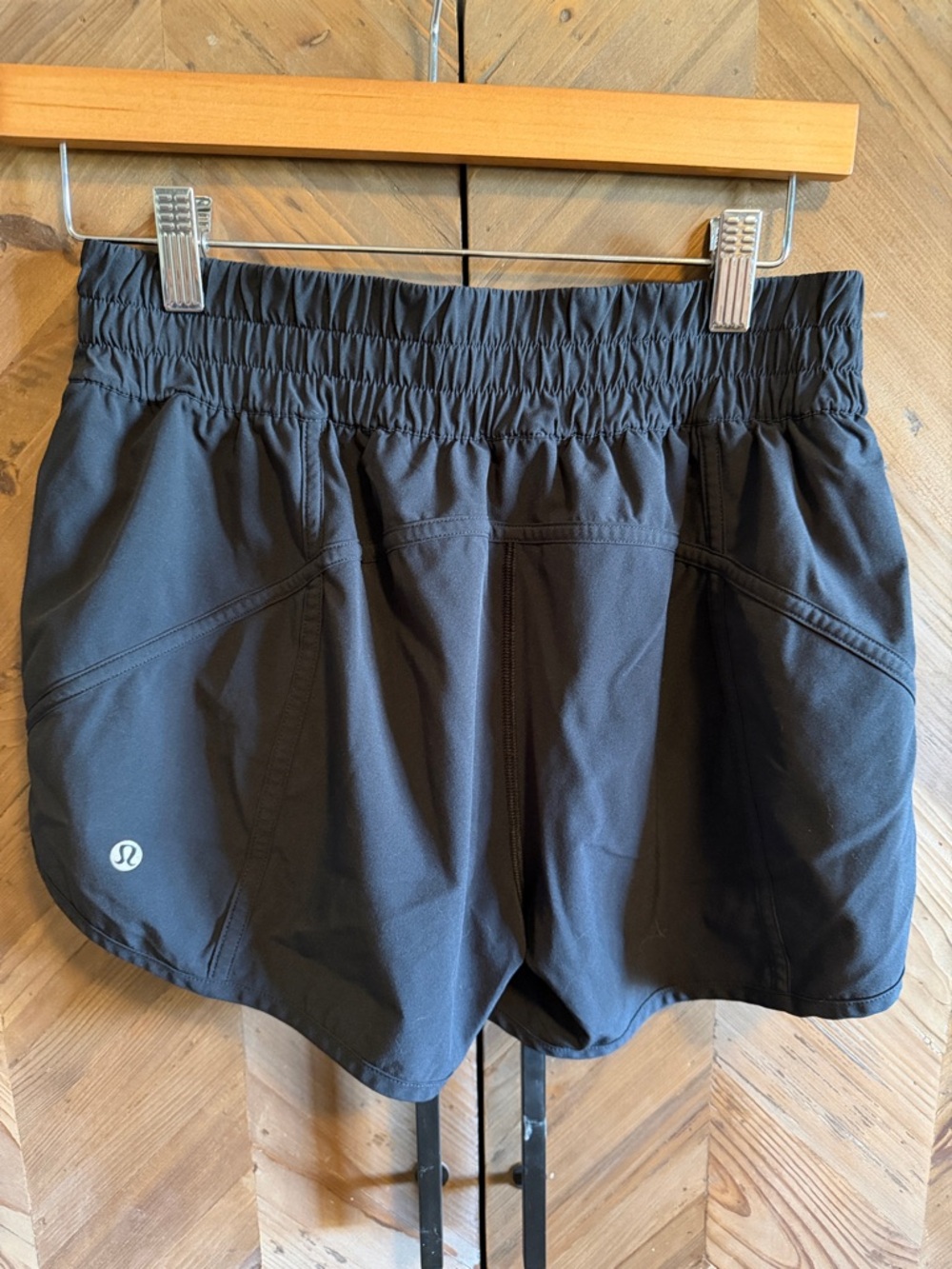 Lulu tracker 4in Women's Black Athletic Running Shorts - Lightweight Comfort - Picture 3 of 3